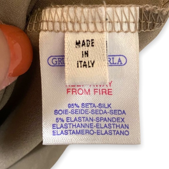 La Perla Silk Embroidered Lace Grey Beige Chemise Slip Lingerie Size Small - Picture 8 of 8